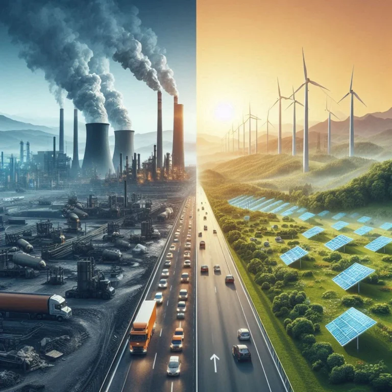 Imagen comparativa de energias renovables y no renovables - políticas públicas para una transición energética