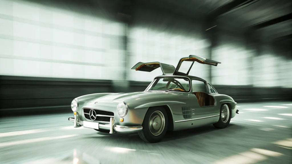 Mercedes-Benz 300 SL "Alas de Gaviota", un ejemplo de diseño e ingeniería avanzada de los autos clásicos de los 50.