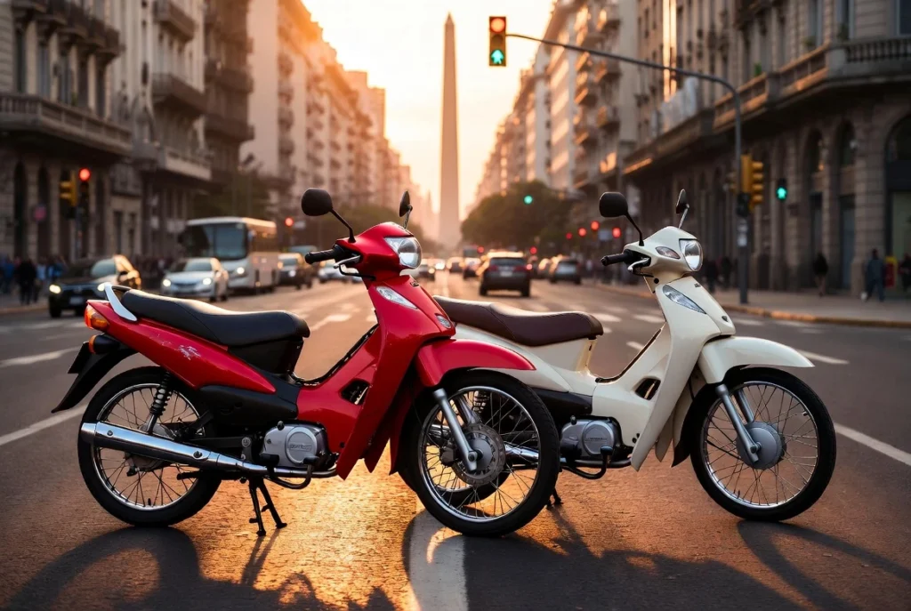 Comparativa visual entre la Gilera Smash y la Honda Wave 110S, las motos más vendidas en Argentina 2025.
