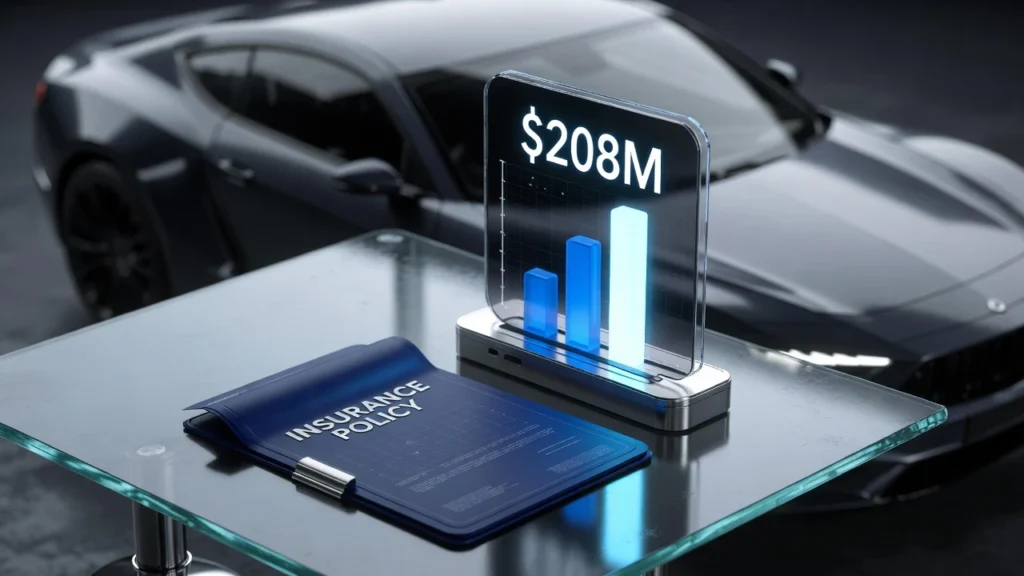 Gráfico de límites de responsabilidad civil de 208 millones para seguros de autos en 2026.