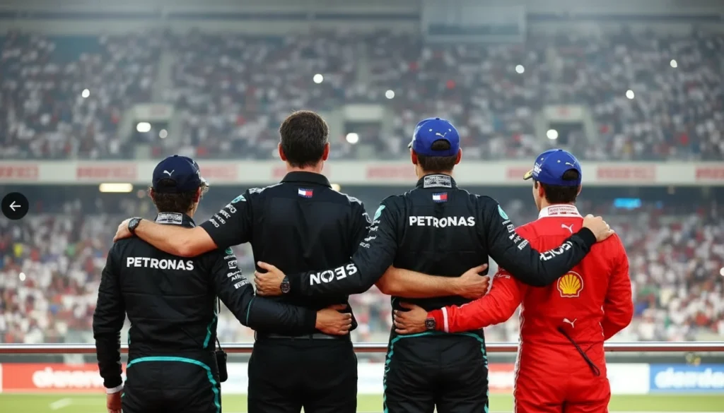 Mercedes y Ferrari compartieron el podio.