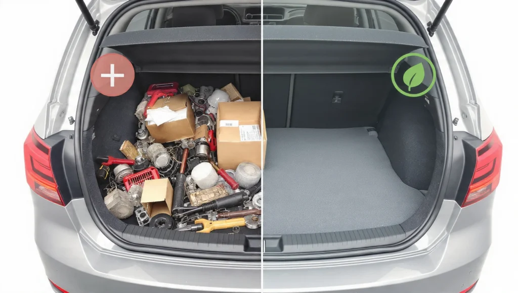 ahorra-combustible-factores-ocultos-003 Comparativa de baúl cargado vs baúl vacío para mejorar la eficiencia energética vehicular.