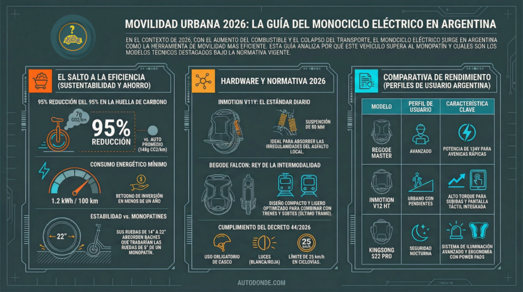 Infografia sobre el artículo comparativa de los 5 mejores monociclos eléctricos 