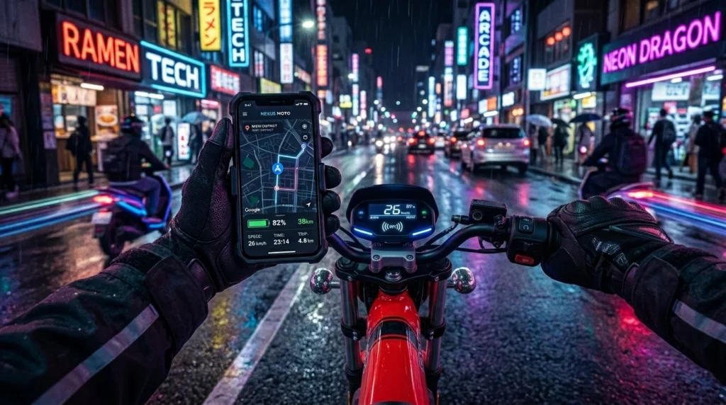 Aplicación móvil, GPS y tablero digital inteligente de la nueva Honda Dax e:.