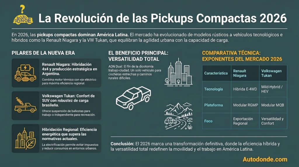 Revolución_Pickups_Compactas_2026_infografia Infografía Pick ups compactas