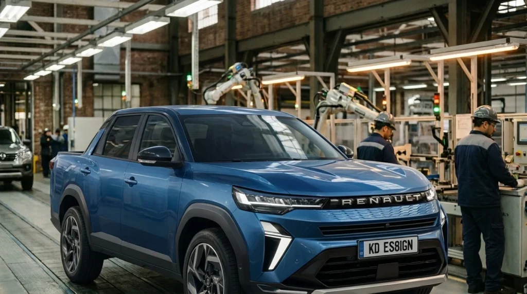 Nueva pickup compacta Renault Niagara en la línea de montaje de la fábrica de Santa Isabel, Córdoba.