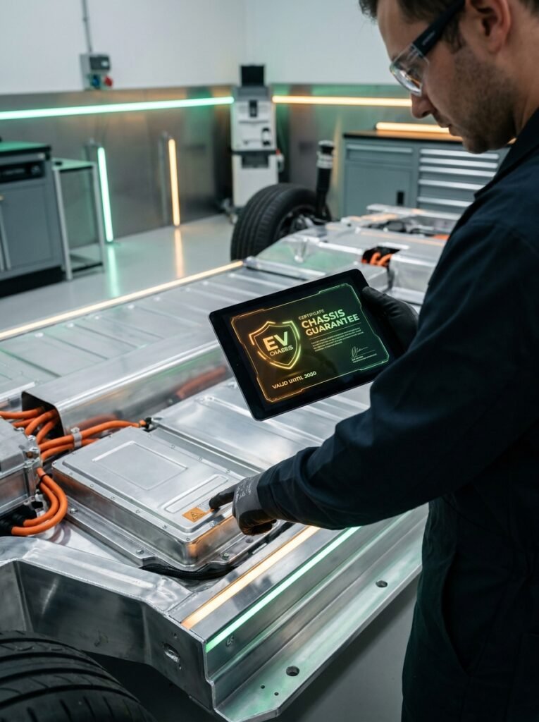 Técnico especializado analizando la cobertura de garantía de un auto chino en taller oficial.
